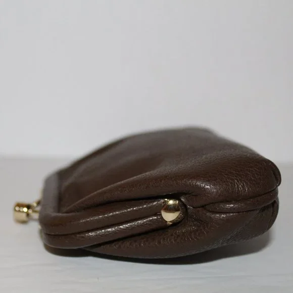 Vintage Dooney & Bourke Brown Leather Small Frame Coin Purse - Picture 3 of 4